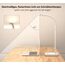 LOTTBUTY Doppelkopf Schreibtischlampe LED dimmbar,24W 80CM Homeoffice Tageslichtlampe Schreibtisch Lampe, Schwanenhals Büro Tischlampe (Weiß,DesktopBasis mit Handyhalterung)