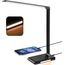 BIENSER Schreibtischlampe LED Dimmbar - 560LM Bürolampe Desk Lamp mit 5 Farbmodi & 10 Helligkeitsstufen, 10W Schreibtisch Lampe mit Nachtlicht, USB-Anschluss, Memory-Funktion & Auto Timer - Schwarz