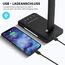 BIENSER Schreibtischlampe LED Dimmbar - 560LM Bürolampe Desk Lamp mit 5 Farbmodi & 10 Helligkeitsstufen, 10W Schreibtisch Lampe mit Nachtlicht, USB-Anschluss, Memory-Funktion & Auto Timer - Schwarz
