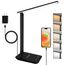 Jumoking Schreibtischlampe LED Dimmbar Augenschutz,Desk Lamp mit 5 Farben und 5 Helligkeitsstufen,Tischlampemit USB Ladeanschluss Touch Steuerung für Kinder, Schlafzimmer, Lektüre, Büros (Black)