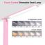 Jumoking Schreibtischlampe LED Dimmbar Augenschutz,Desk Lamp mit 5 Farben und 5 Helligkeitsstufen,Tischlampemit USB Ladeanschluss Touch Steuerung für Kinder, Schlafzimmer, Lektüre, Büros (Pink)
