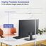 EppieBasic 24W Doppelkopf Schreibtischlampe LED Dimmbar, 80cm Groß Schreibtischlampe Klemmbar mit Touch, Augenschutz Schwanenhals Büro Tischlampe, Monitor Lampe, Automatisch dimmen, Timer - Weiß