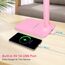 Jumoking Schreibtischlampe LED Dimmbar Augenschutz,Desk Lamp mit 5 Farben und 5 Helligkeitsstufen,Tischlampemit USB Ladeanschluss Touch Steuerung für Kinder, Schlafzimmer, Lektüre, Büros (Pink)