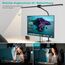 vatato Doppelkopf Schreibtischlampe LED, Dimmbar 24W 80CM Schreibtischlampe für Homeoffice, klemmbar Augenschutz Tageslichtlampe mit Fernbedienungen, 5 Farb 5 Helligkeit Büro Tischlampe (schwarz)