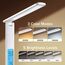 Schreibtischlampe LED Dimmable mit Uhr Desk Lamp 3 Colours und 5 Brightness Levels Eye-Friendly Bedside Lamp Kabellosem Laden und USB-Anschluss Smartphone Nachttischlampe Wireless Charger Tischleuchte