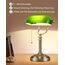 Newrays Grünes Glas Bankers Schreibtischlampe, Stufenlos dimmbare Tischlampe Plug in Leuchte für Arbeitszimmer, Büro mit LED Glühbirne