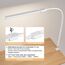KableRika Schreibtischlampe LED dimmbar mit Gestensteuerung, Schreibtischlampe klemmbar mit 3 Farbmodi, Augenschutz-Tischlampe für Büro, Homeoffice & Monitor weiße