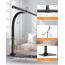 KableRika Schreibtischlampe LED Dimmbar, 12W Augenschutz Arbeitslampe für Homeoffice, Verstellbarer Schwanenhals Architektenlampe, Büro Tischlampe, Monitor Lampe mit 6 Farbmodi, Auto-Dimmen - Schwarz