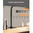 KableRika Schreibtischlampe LED Dimmbar, 12W Augenschutz Arbeitslampe für Homeoffice, Verstellbarer Schwanenhals Architektenlampe, Büro Tischlampe, Monitor Lampe mit 6 Farbmodi, Auto-Dimmen - Schwarz