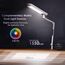 AmazLit Schreibtischlampe, LED Schreibtischlampe 1100 Lumen mit Klemme Schwenkarm-Architektenlampe 18W Hohe Helligkeit Keine Blendung Augenschutz Bürolampe Mehrfachbeleuchtung/Funktion, Weiß
