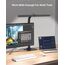 KableRika Schreibtischlampe LED Dimmbar, 12W Augenschutz Arbeitslampe für Homeoffice, Verstellbarer Schwanenhals Architektenlampe, Büro Tischlampe, Monitor Lampe mit 6 Farbmodi, Auto-Dimmen - Schwarz