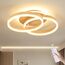 Amdelne LED Deckenlampe Wohnzimmer 50cm 2-Ringe Design, 36W Deckenleuchte Moderne mit Fernbedienung Dimmbar, aus Acryl, Mit Nachtlicht Memory-Funktion, für Schlafzimmer, Esszimmer, Büro, Holzoptik