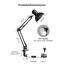Lepro Schreibtischlampe Retro, Klemmbare Tischlampe E27, LED Büro Leselampe Nachttischlampe Verstellbare, Gelenk-Arm, schwenkbar, Tageslichtlampe Schreibtisch leuchte, HxBxT: 38 x 15 x 27cm, Schwarz