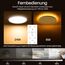 AmazeFan LED Deckenleuchte Dimmbar - 24W 2400LM Deckenlampe mit Fernbedienung - 6W Nachtlicht Warm - LED Deckenleuchte Flach für Schlafzimmer Kinderzimmer Wohnzimmer-Rund (24W-29CM-Weiß)