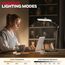 Honeywell LED-Schreibtischlampe für Home Office – H4 Sunturalux™ augenschonende Schreibtischleuchte, 14 W, dimmbare Tischlampe mit 3 Farbmodi, 5 Helligkeitsstufen, automatisches Dimmen, 60 MinTimer,