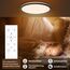 AmazeFan LED Deckenleuchte Dimmbar - 24W 2400LM Deckenlampe mit Fernbedienung - 6W Nachtlicht Warm - LED Deckenleuchte Flach für Schlafzimmer Kinderzimmer Wohnzimmer-Rund (24W-29CM-Schwarz)