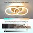 Amdelne LED Deckenlampe Wohnzimmer 50cm 2-Ringe Design, 36W Deckenleuchte Moderne mit Fernbedienung Dimmbar, aus Acryl, Mit Nachtlicht Memory-Funktion, für Schlafzimmer, Esszimmer, Büro, Holzoptik