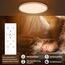 AmazeFan LED Deckenleuchte Dimmbar - 24W 2400LM Deckenlampe mit Fernbedienung - 6W Nachtlicht Warm - LED Deckenleuchte Flach für Schlafzimmer Kinderzimmer Wohnzimmer-Rund (24W-29CM-Weiß)