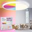 BestLuz LED Deckenleuchte LED Panel Deckenlampe Ø 42cm 24W RGBW + Neutralweiß 4000K mit Backlight-Effekt Fernbedienung für Badezimmer Schlafzimmer Wohnzimmer Küche, Ultra Dünn