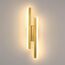 Riserva Wandleuchte LED Innen Kreative Lange Parallele, Wandlampe Warmweiß 16W 1800LM, Wandleuchte Innen Moderne für Wohnzimmer Korridor Treppen, Warmweiß 3000K, Gold, 40cm