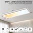 ONDTA LED Deckenleuchte dimmbar 22W, 58x20cm 2700K-6500K 2800LM, Deckenlampe mit Fernbedienung, IP44 Badezimmer lampe LED Panel für Küche Wohnzimmer Schlafzimmer Badezimmer Büro, Rechteckig
