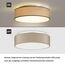 Zedelmaier Deckenlampe Stoff Rund 38cm E27x2 max.40W Deckenleuchte Taupe Stoffschirm Wohnzimmer Schlafzimmer Küche Flur Kinderzimmer Lampe Decke Lampenschirm