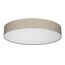 REV Deckenlampe - Deckenleuchte Schlafzimmer, Wohnzimmer & Küche rund 70cm mit Stoff-Lampenschirm im Vintage-Look, taupe