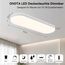 ONDTA LED Panel Deckenleuchte 22W mit Fernbedienung, 60x20 CM 2700K-6500K 3000LM Oval Tageslichtlampe Decke, Speicherfunktion, IP44 Badezimmer lampe für Wohnzimmer Schlafzimmer Flur Büro Werkstatt