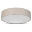 REV Deckenlampe - LED Deckenleuchte rund 50cm mit Stoff-Lampenschirm im Vintage-Look – ideal für Schlafzimmer & Wohnzimmer, taupe