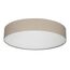 REV Deckenlampe - Deckenleuchte Wohnzimmer, Schlafzimmer & Küche rund 60cm mit Stoff-Lampenschirm im Vintage-Look, taupe