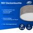 REV Deckenleuchte - Deckenlampe rund 30cm mit Stoff-Lampenschirm im Vintage-Look – ideal für Schlafzimmer & Wohnzimmer, braun-silber