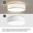 Zedelmaier Deckenlampe Stoff Rund 38cm E27x2 max.40W Deckenleuchte Weiß Stoffschirm Wohnzimmer Schlafzimmer Küche Flur Kinderzimmer Lampe Decke Lampenschirm