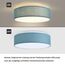 Zedelmaier Deckenlampe Stoff Rund E27x1 max.40W Deckenleuchte mit Stoff-LampenschirmWohnzimmer Schlafzimmer Kinderzimmer Flur Lampe Decke (Türkis,Ø30x12,5cm)
