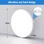 OUILA LED Deckenleuchte Flach Rund - Deckenlampe LED 18W 1600LM 6500K Kaltweiß IP44 Wasserdicht Badezimmer lampe, badlampe decke für Bad Küche Flur Schlafzimmer Keller, Durchmesser 22cm