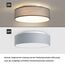 Zedelmaier Deckenlampe Stoff Rund 50cm E27x3 max.40W Deckenleuchte Grau Stoffschirm Wohnzimmer Schlafzimmer Küche Flur Kinderzimmer Lampe Decke Lampenschirm