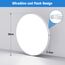 OUILA LED Deckenleuchte Flach Rund - Ø30CM Deckenlampe LED 24W 6500K 2400LM IP44 Wasserdichte Badezimmer lampe, Küchenlampe Deckenleuchte Kaltweiß für Küche Bad Schlafzimmer Flur Keller