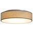 Zedelmaier Deckenlampe Stoff Rund 50cm E27x3 max.40W Deckenleuchte Taupe Stoffschirm Wohnzimmer Schlafzimmer Küche Flur Kinderzimmer Lampe Decke Lampenschirm