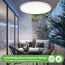 OUILA LED Deckenleuchte Flach Rund - Ø50CM Deckenlampe LED 48W 6500K 4800LM IP44 Wasserdichte Badezimmer Lampe, Küchenlampe Deckenleuchte Kaltweiß für Küche Bad Schlafzimmer Flur Keller