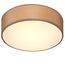 Monzana® Deckenlampe Stoff Wohnzimmer Schlafzimmer E27 Taupe 30cm Rund 1-Flammig 40W Lampe Flur Küche Deckenstrahler Deckenleuchte Stoffdeckenlampe