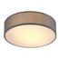 Monzana® Deckenlampe Stoff Wohnzimmer Schlafzimmer E27 Grau 30cm Rund 1-Flammig 40W Lampe Flur Küche Deckenstrahler Deckenleuchte Stoffdeckenlampe