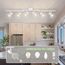 Kimjo Led Deckenstrahler 6 Flammig - Deckenlampe Weiß Deckenleuchte Strahler E14 Drehbar - Strahler Deckenspot Lampe Wohnzimmer Deckenleuchte Küche Deckenstrahler Schlafzimmer - Ohne Leuchtmittel