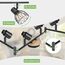 Kimjo Led Deckenstrahler 6 Flammig - Deckenleuchte Strahler E14 Schwenkbar - Leuchte Wohnzimmer Lampen Esszimmer Deckenlampe Schwarz 6 Flammig - Küchenlampen Decke Holz Deckenspot Ohne Leuchtmittel