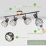 Kimjo LED Deckenstrahler 4 Flammig - LED Deckenleuchte E14 4 Flammig Schwarz Deckenlampe Holz - Schlafzimmer Deckenleuchte Küche Lampe Decke Wohnzimmerlampe - Spotleuchte Nein Leuchtmittel