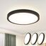 ZMH 3ER Deckenlampe LED Deckenleuchte Badezimmer - Badezimmerlampe Flach 15W Küchenlampe Schwarz Flurlampe 4000K Küche Deckenbeleuchtung Rund Badlampe Decke Ø18cm für Flur Bad Schlafzimmer