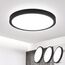 ZMH 3ER Deckenlampe LED Deckenleuchte Badezimmer - Badezimmerlampe Flach 15W Küchenlampe Schwarz Flurlampe Rund Flur Deckenbeleuchtung Kaltweiß Ø18cm Badlampe Klein für Küche Bad Schlafzimmer