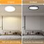 ZMH Deckenlampe LED Deckenleuchte Flach - Ø30cm Badezimmerlampe Badezimmer Dimmbar Rhombenplatte Augenschutz Küchenlampe Rund Weiß 24W Ultra Dünn Flurlampe Badlampe für Bad Küche Flur Schlafzimmer