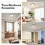 ZMH Deckenlampe LED Deckenleuchte Badezimmer - Ø30cm Badezimmerlampe Flach Schlafzimmerlampe Schwarz Küchenlampe 4000K Schlafzimmer Deckenbeleuchtung 24W Badlampe Rund Flurlampe für Bad Küche Flur
