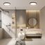 ZMH Deckenlampe LED Deckenleuchte Badezimmer - Ø30cm Badezimmerlampe Flach Schlafzimmerlampe Schwarz Küchenlampe 4000K Schlafzimmer Deckenbeleuchtung 24W Badlampe Rund Flurlampe für Bad Küche Flur