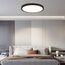 ZMH Deckenlampe LED Deckenleuchte Badezimmer - Ø30cm Badezimmerlampe Flach Schlafzimmerlampe Schwarz Küchenlampe Rund Schlafzimmer Deckenbeleuchtung 24W Flurlampe 3000K Badlampe für Küche Flur Bad