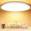 OUILA Deckenlampe Led Deckenleuchte Flach Rund - Ø40CM 36W 3600LM 3000K Warmweiss Led Deckenlampe Wohnzimmer 2,4CM Utra Dünn Led Lampe Decke für Küche, Schlafzimmer Badezimmer Kinderzimmer Modern Rund